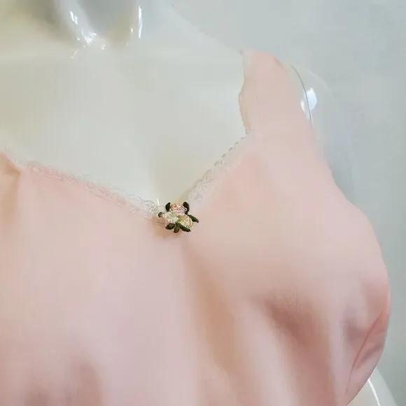 Vintage 60s Deena Pink Slip Tank Top - Picture 5 of 9